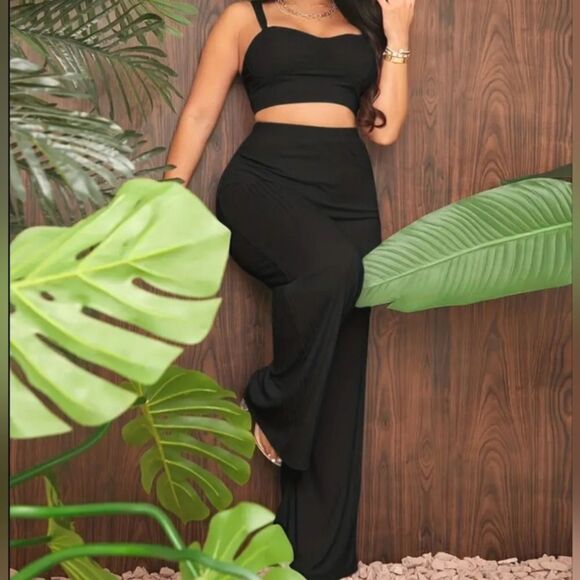 Casual Solid Two-piece Pants Set sz Medium - Picture 3 of 7